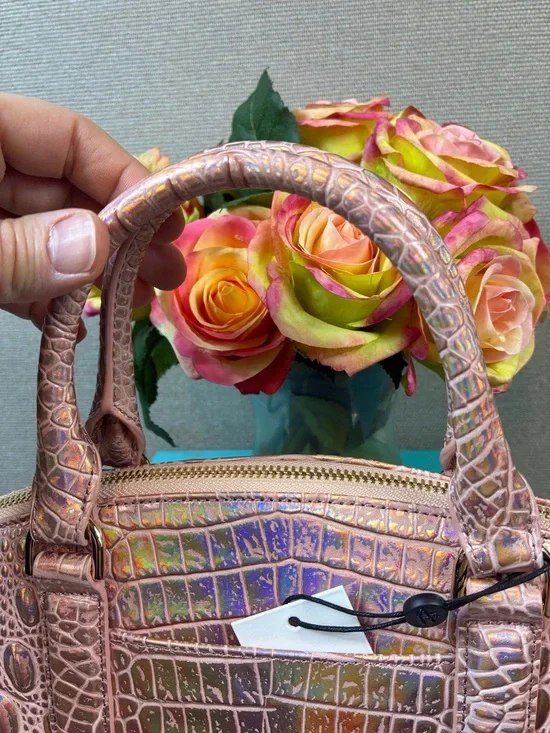Brahmin Rose Gold Holographic Large Duxbury Bag - NWT & Dustbag 🔥 🔥 🔥 - Picture 7 of 12